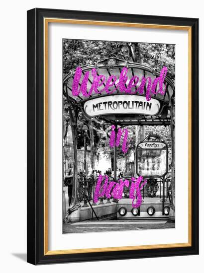 Paris Fashion Series - Weekend in Paris - Metropolitain Abbesses II-Philippe Hugonnard-Framed Photographic Print