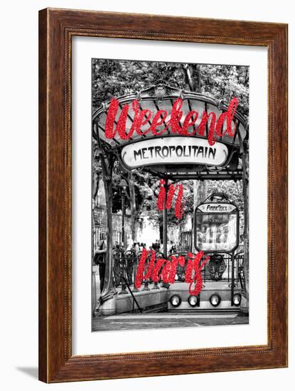 Paris Fashion Series - Weekend in Paris - Metropolitain Abbesses III-Philippe Hugonnard-Framed Photographic Print