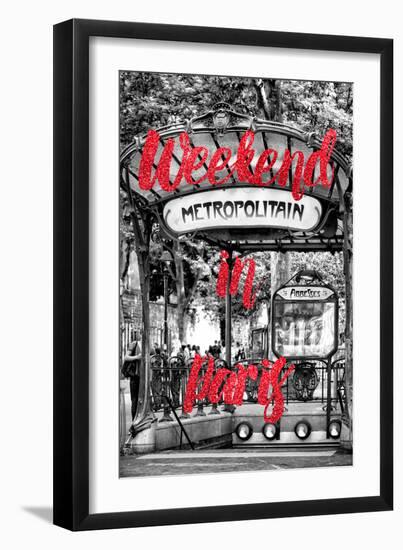 Paris Fashion Series - Weekend in Paris - Metropolitain Abbesses III-Philippe Hugonnard-Framed Photographic Print