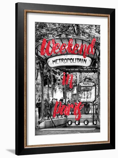 Paris Fashion Series - Weekend in Paris - Metropolitain Abbesses III-Philippe Hugonnard-Framed Photographic Print