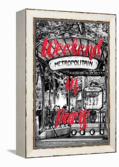 Paris Fashion Series - Weekend in Paris - Metropolitain Abbesses III-Philippe Hugonnard-Framed Premier Image Canvas