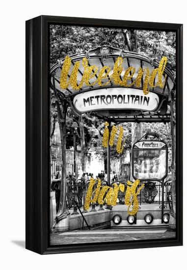 Paris Fashion Series - Weekend in Paris - Metropolitain Abbesses-Philippe Hugonnard-Framed Premier Image Canvas