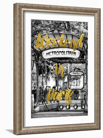 Paris Fashion Series - Weekend in Paris - Metropolitain Abbesses-Philippe Hugonnard-Framed Photographic Print