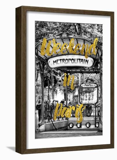 Paris Fashion Series - Weekend in Paris - Metropolitain Abbesses-Philippe Hugonnard-Framed Photographic Print