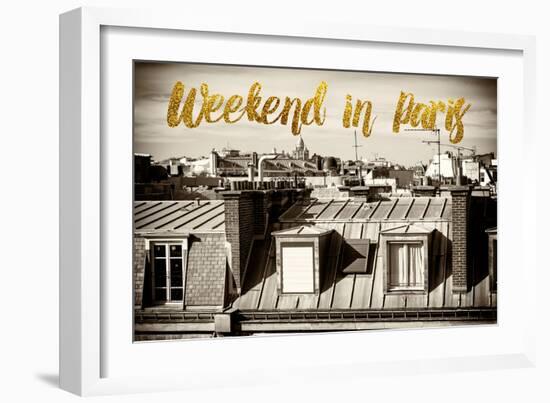 Paris Fashion Series - Weekend in Paris - View of Roofs-Philippe Hugonnard-Framed Photographic Print