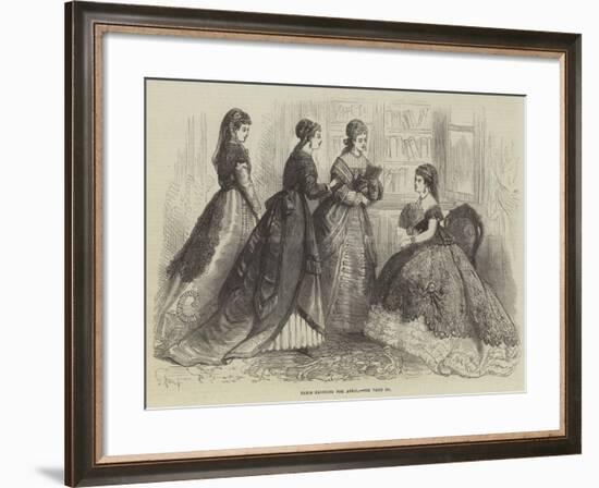 Paris Fashions for April-null-Framed Giclee Print