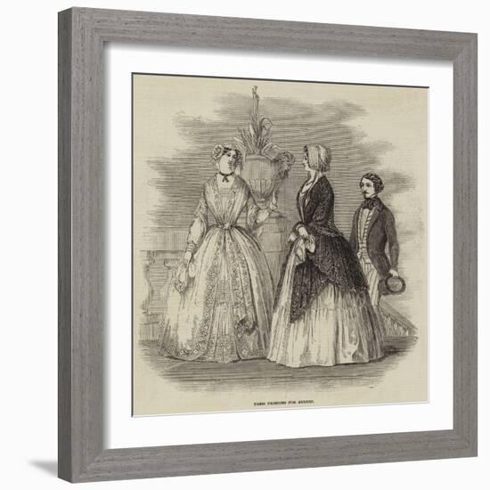 Paris Fashions for August-null-Framed Giclee Print