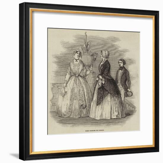 Paris Fashions for August-null-Framed Giclee Print