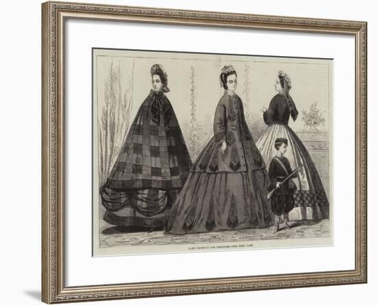 Paris Fashions for December-null-Framed Giclee Print