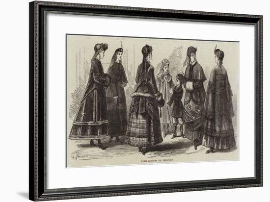 Paris Fashions for February-null-Framed Giclee Print