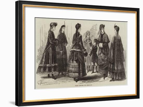 Paris Fashions for February-null-Framed Giclee Print