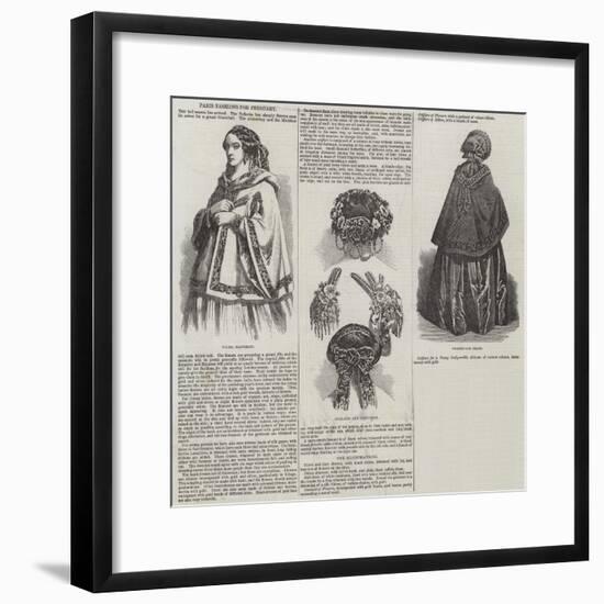 Paris Fashions for February-null-Framed Giclee Print