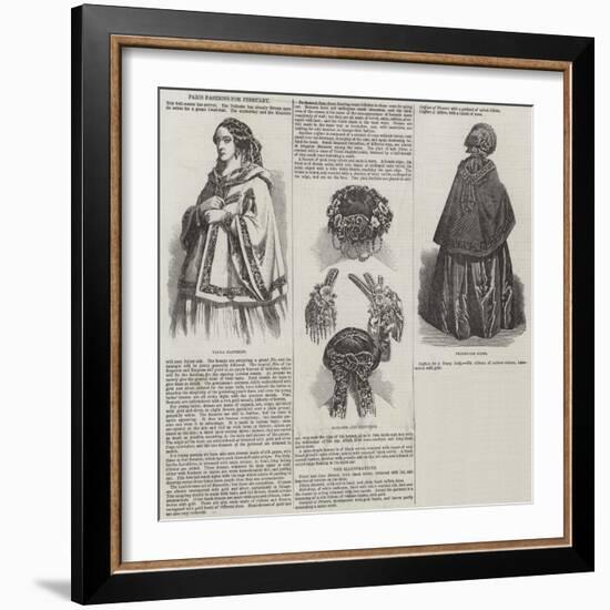 Paris Fashions for February-null-Framed Giclee Print