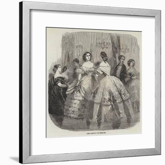 Paris Fashions for February-null-Framed Giclee Print