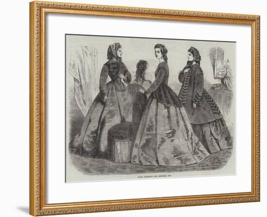 Paris Fashions for January, 1865-null-Framed Giclee Print