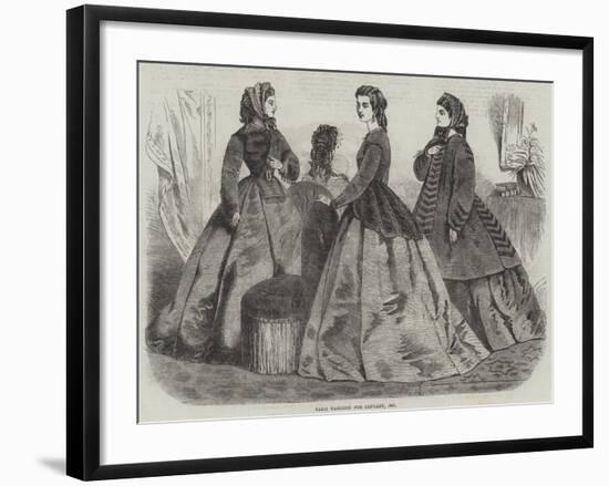 Paris Fashions for January, 1865-null-Framed Giclee Print