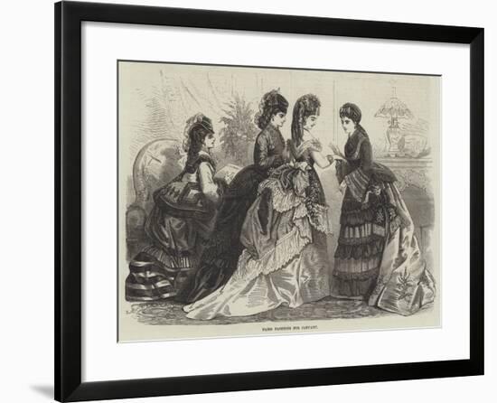 Paris Fashions for January-null-Framed Giclee Print