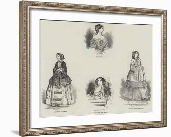 Paris Fashions for March-null-Framed Giclee Print