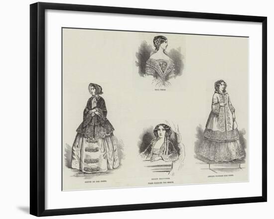 Paris Fashions for March-null-Framed Giclee Print