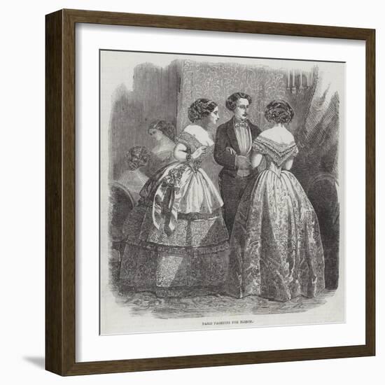 Paris Fashions for March-null-Framed Giclee Print