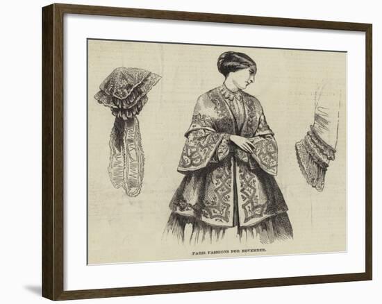 Paris Fashions for November-null-Framed Giclee Print