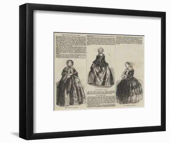 Paris Fashions for October-null-Framed Giclee Print