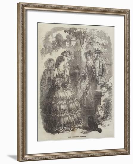 Paris Fashions for September-null-Framed Giclee Print