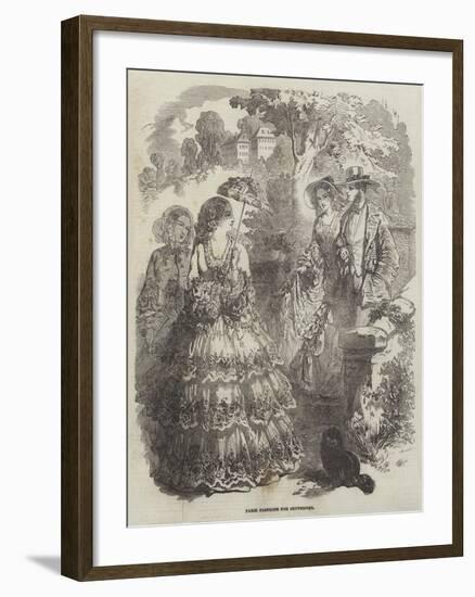 Paris Fashions for September-null-Framed Giclee Print