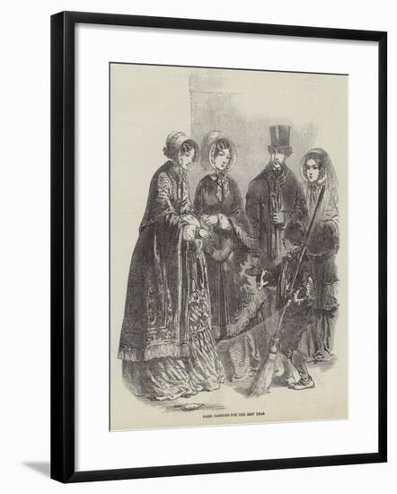 Paris Fashions for the New Year-null-Framed Giclee Print