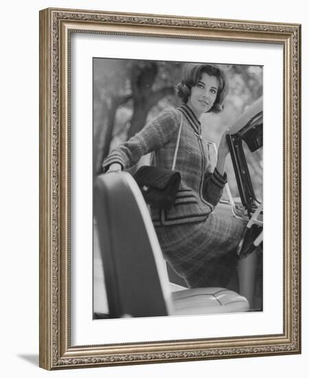 Paris Fashions Suit Designed by Chanel-Paul Schutzer-Framed Photographic Print