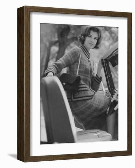 Paris Fashions Suit Designed by Chanel-Paul Schutzer-Framed Photographic Print