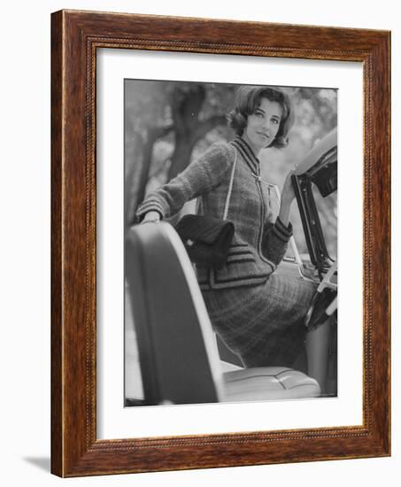 Paris Fashions Suit Designed by Chanel-Paul Schutzer-Framed Photographic Print