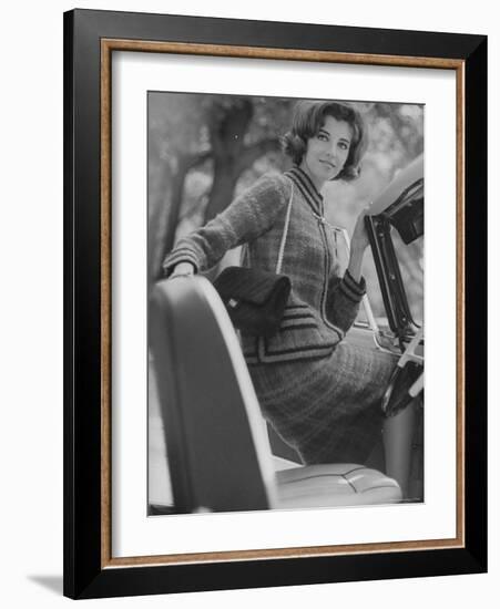 Paris Fashions Suit Designed by Chanel-Paul Schutzer-Framed Photographic Print