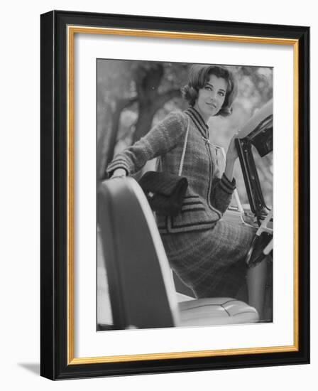 Paris Fashions Suit Designed by Chanel-Paul Schutzer-Framed Photographic Print