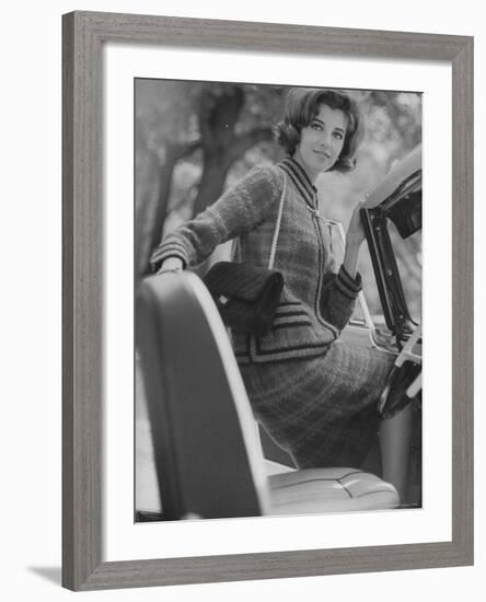 Paris Fashions Suit Designed by Chanel-Paul Schutzer-Framed Photographic Print