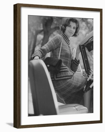 Paris Fashions Suit Designed by Chanel-Paul Schutzer-Framed Photographic Print