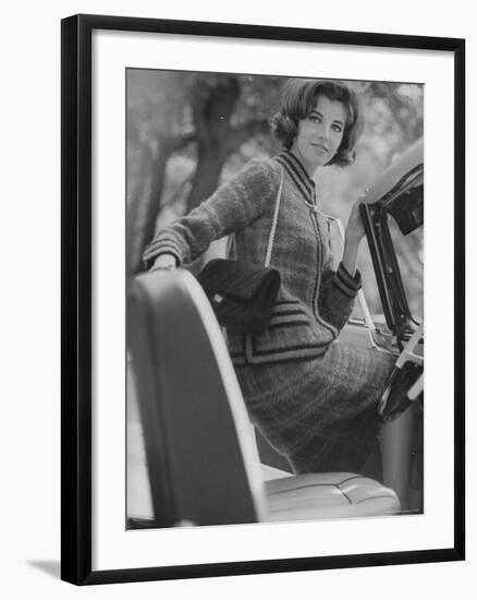 Paris Fashions Suit Designed by Chanel-Paul Schutzer-Framed Photographic Print