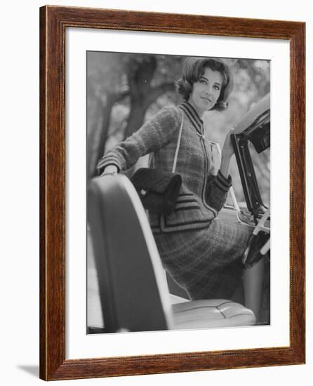 Paris Fashions Suit Designed by Chanel-Paul Schutzer-Framed Photographic Print