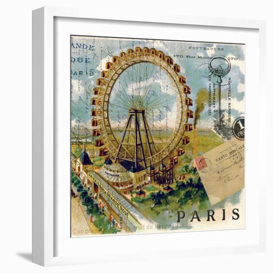 Paris Ferris Wheel-Elizabeth Jordan-Framed Art Print