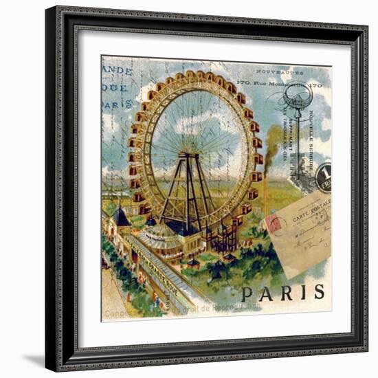 Paris Ferris Wheel-Elizabeth Jordan-Framed Art Print