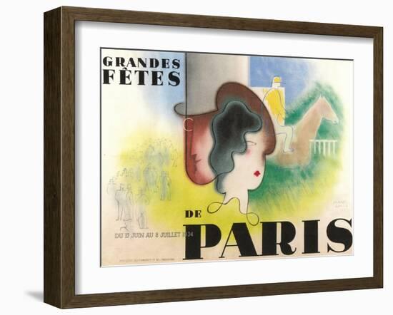 Paris Festval Poster-null-Framed Art Print