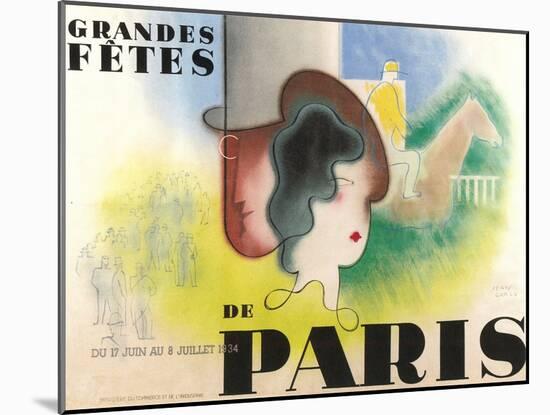 Paris Festval Poster-null-Mounted Art Print