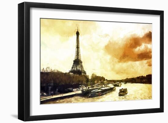 Paris Fiery Sunset-Philippe Hugonnard-Framed Giclee Print