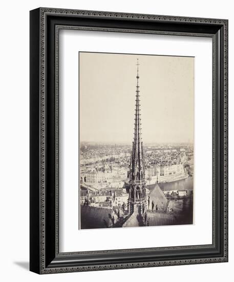 Paris, Flèche de Notre-Dame, en plomb et cuivre martelé, Viollet le Duc-Charles Marville-Framed Giclee Print