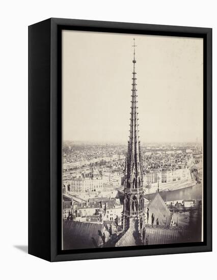 Paris, Flèche de Notre-Dame, en plomb et cuivre martelé, Viollet le Duc-Charles Marville-Framed Premier Image Canvas