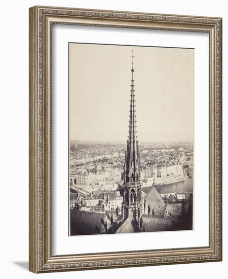 Paris, Flèche de Notre-Dame, en plomb et cuivre martelé, Viollet le Duc-Charles Marville-Framed Giclee Print