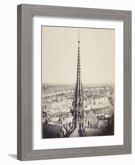 Paris, Flèche de Notre-Dame, en plomb et cuivre martelé, Viollet le Duc-Charles Marville-Framed Giclee Print