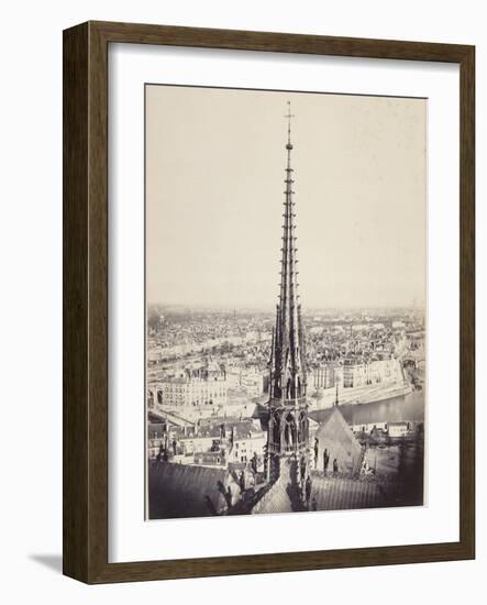 Paris, Flèche de Notre-Dame, en plomb et cuivre martelé, Viollet le Duc-Charles Marville-Framed Giclee Print