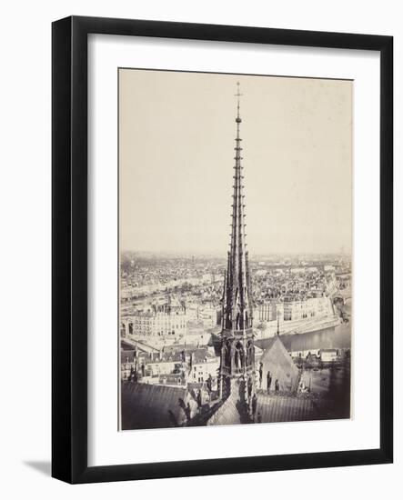 Paris, Flèche de Notre-Dame, en plomb et cuivre martelé, Viollet le Duc-Charles Marville-Framed Giclee Print