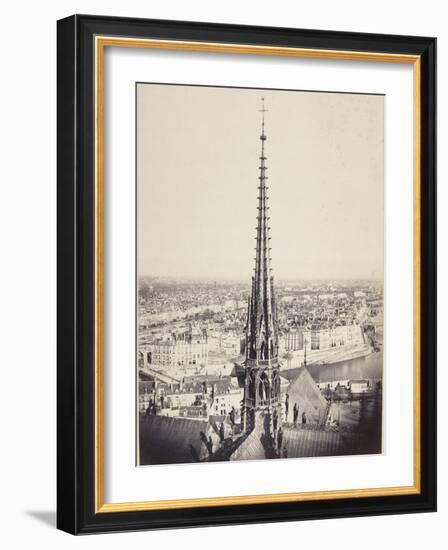 Paris, Flèche de Notre-Dame, en plomb et cuivre martelé, Viollet le Duc-Charles Marville-Framed Giclee Print